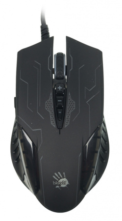 Мышь A4Tech Bloody Q51 черный/рисунок оптическая (6200dpi) USB (8but)