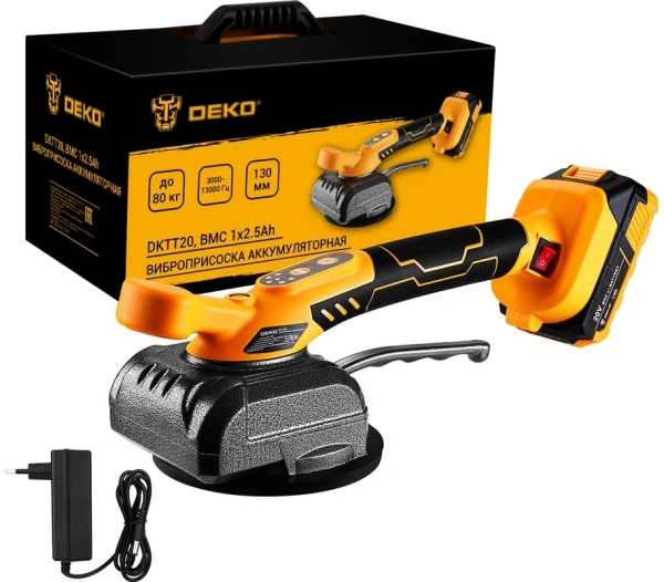Виброприсоска Deko Master DKTT20 электрический желтый (085-1132)