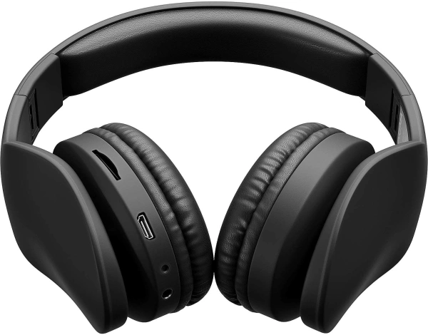 Гарнитура накладные Digma BT-17 черный беспроводные bluetooth оголовье (BT17B)