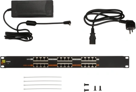 Патч-панель Lanmaster LAN-PP12-POE/A1 19" 1U 12xRJ45 кат.5E UTP
