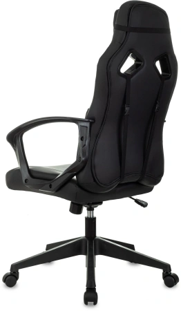 Кресло игровое Zombie 300 черный эко.кожа крестов. пластик