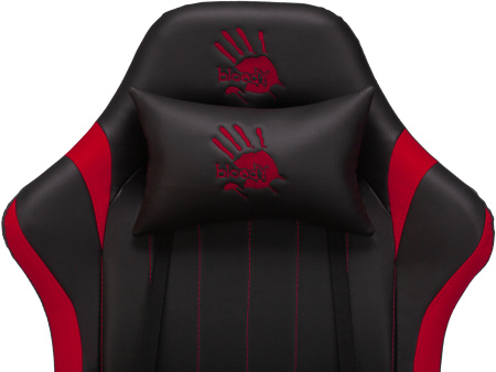 Кресло игровое A4Tech Bloody GC-990 черный/красный эко.кожа крестов. металл