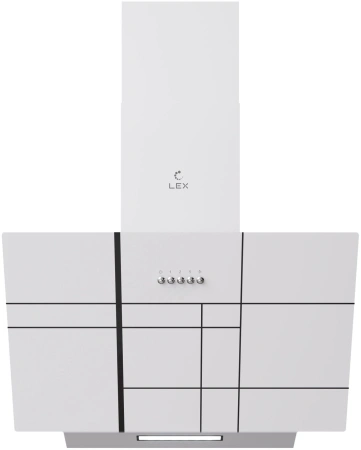 Вытяжка каминная Lex Moza 600 R1 белый управление: кнопочное (1 мотор)