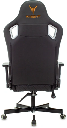 Кресло игровое Knight Outrider черный ромбик эко.кожа с подголов. крестов. металл