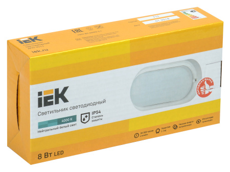 Светильник IEK ДПО4011 8Вт 4000K белый (LDPO0-4011-8-4000-K01)