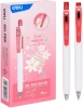 Ручка гелев. Deli EG22-RD авт. корп.белый/красный d=0.5мм чернила красн.