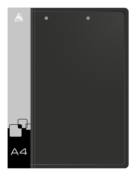 Папка метал.зажим/верх.приж Бюрократ -PZ07D+C A4 пластик 0.7мм торц.карм с бум. встав ассорти