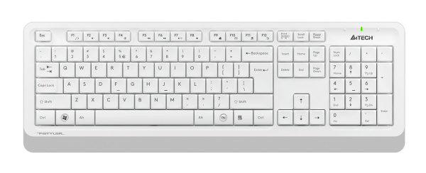 Клавиатура + мышь A4Tech Fstyler FG1010S клав:белый/серый мышь:белый/серый USB беспроводная Multimedia (FG1010S WHITE)