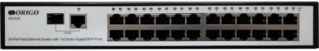 Коммутатор Origo OS1225 OS1225/A1A 24x100Мбит/с 1SFP неуправляемый