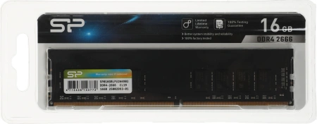 Память DDR4 16GB 2666MHz Silicon Power SP016GBLFU266X02 RTL PC4-21300 CL19 DIMM 288-pin 1.2В single