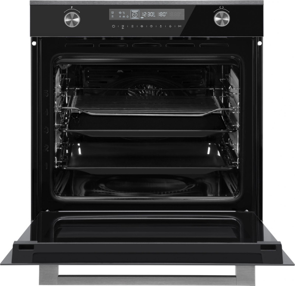 Духовой шкаф Электрический Weissgauff EOM 751 PDBSX черный/нержавеющая сталь