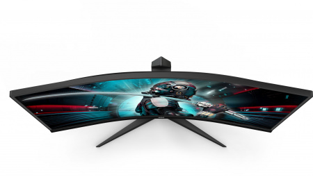 Монитор AOC 34" Gaming CU34G2X черный/красный VA LED 1ms 21:9 HDMI матовая HAS 300cd 178гр/178гр 3440x1440 144Hz DP FHD USB 8.1кг