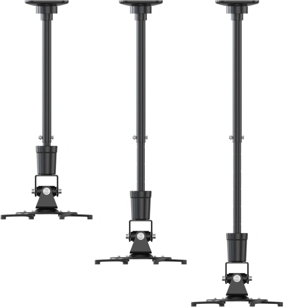 Кронштейн для проектора Cactus CS-VM-PR01L-BK черный макс.10кг потолочный поворот и наклон