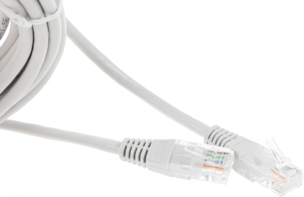 Патч-корд Lanmaster TWT-45-45-5.0-GY UTP RJ-45 вил.-вилка RJ-45 кат.5E 5м серый ПВХ (уп.:1шт)