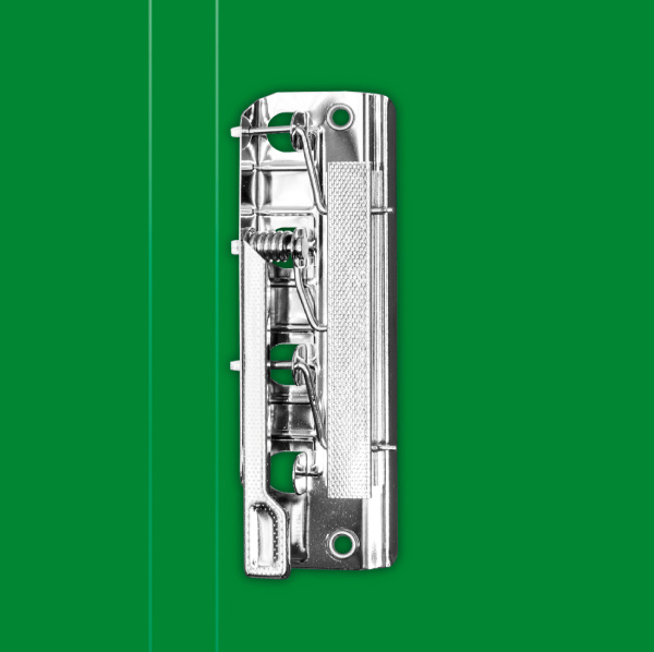 Папка метал.зажим Бюрократ -PZ07CGREEN A4 пластик 0.7мм внут.и торц.карм зеленый