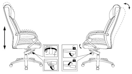 Кресло руководителя Бюрократ T-9922SL черный кожа крестов. металл хром
