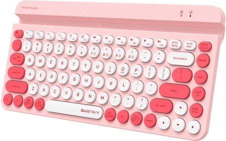 Клавиатура A4Tech Fstyler FBK30 розовый USB беспроводная BT/Radio slim Multimedia (FBK30 RASPBERRY)