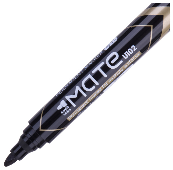 Маркер перманентный Deli EU10220 Mate круглый пиш. наконечник 1.5мм черный