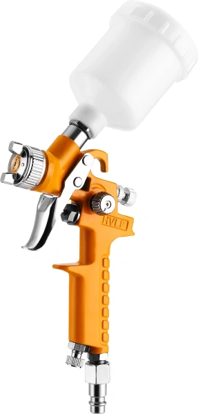 Краскораспылитель Deko DKSG125P HVLP 113л/мин соп.:1мм бак:0.125л оранжевый/белый