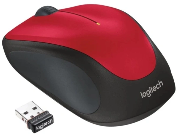 Мышь Logitech M235 красный/черный оптическая 1000dpi беспров. USB для ноутбука 2but (910-007130)