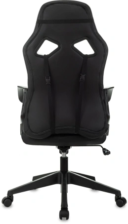 Кресло игровое Zombie 300 черный эко.кожа крестов. пластик