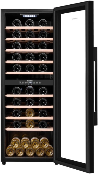 Винный шкаф Maunfeld MFWC-201D77 2-хкамерн. черный