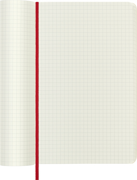Блокнот Moleskine CLASSIC SOFT QP617F2 Large 130х210мм 192стр. клетка мягкая обложка красный