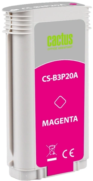 Картридж струйный Cactus CS-B3P20A №727 пурпурный (130мл) для HP DJ T920/T1500/T2530
