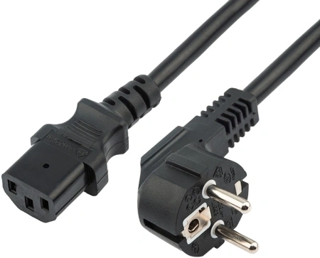 Шнур питания Rexant 11-1121 C13-Schuko проводник.:3x0.75мм2 1.8м 220В 6А черный