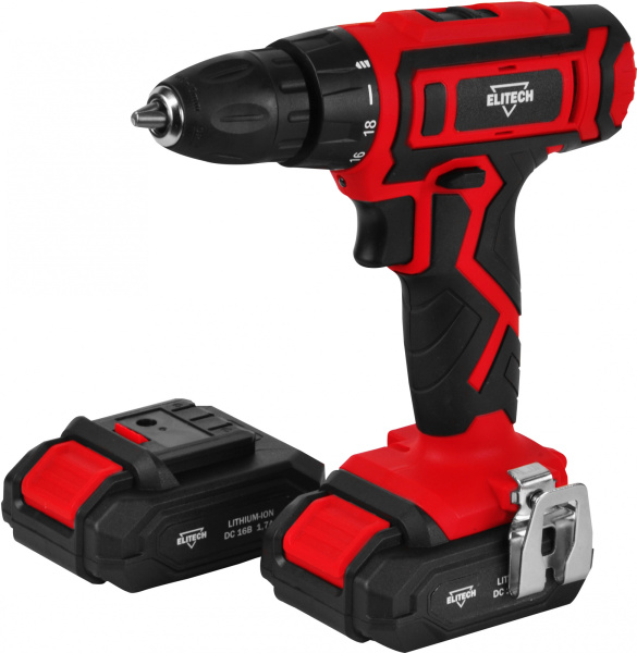 Дрель-шуруповерт Elitech ДА 162СЛ аккум. патрон:быстрозажимной (кейс в комплекте) (E2201.016.01)