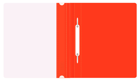 Папка-скоросшиватель Бюрократ Люкс -PSL20A5RED A5 прозрач.верх.лист пластик красный 0.14/0.18