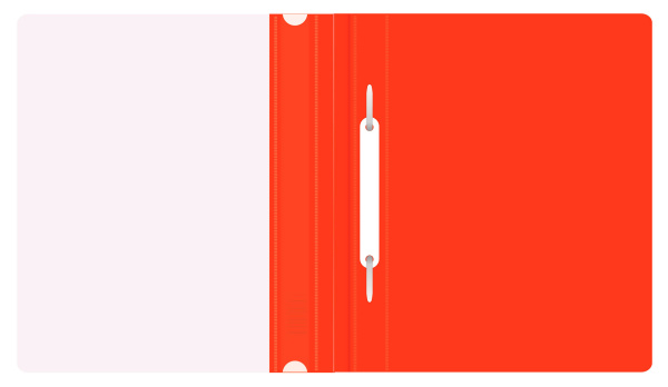 Папка-скоросшиватель Бюрократ Люкс -PSL20A5RED A5 прозрач.верх.лист пластик красный 0.14/0.18