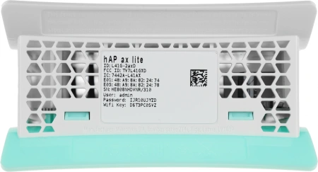 Роутер беспроводной MikroTik hAP ax lite (L41G-2AXD) AX600 10/100/1000BASE-TX голубой