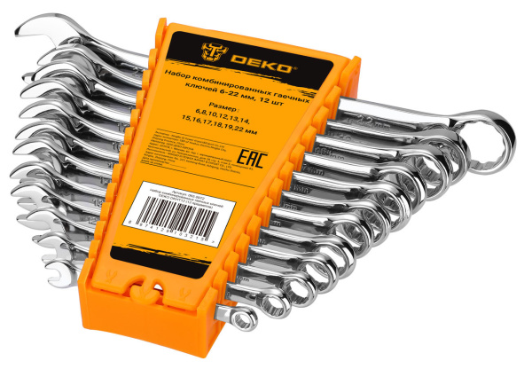Набор гаечных ключей Deko DKHT12 12 предметов (жесткий кейс)