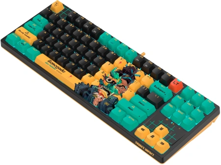 Клавиатура A4Tech Bloody AT87 Renegade механическая черный/зеленый USB for gamer LED (AT87)