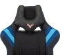 Кресло игровое Zombie VIKING 4 AERO черный/синий текстиль/эко.кожа с подголов. крестов. пластик