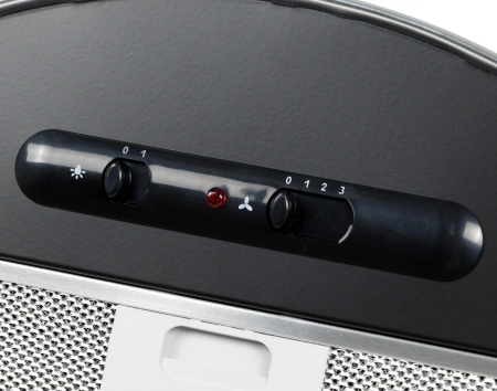 Вытяжка каминная Elikor Эпсилон 60П-430-П3Л черный/серебристый управление: ползунковое (1 мотор)