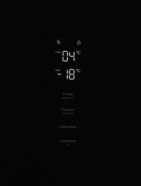 Холодильник Hyundai CC35083F черное стекло 2-хкамерн. черный