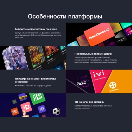 Телевизор LED Starwind 40" SW-LED40SG300 Яндекс.ТВ Frameless черный FULL HD 60Hz DVB-T DVB-T2 DVB-C DVB-S DVB-S2 USB WiFi Smart TV