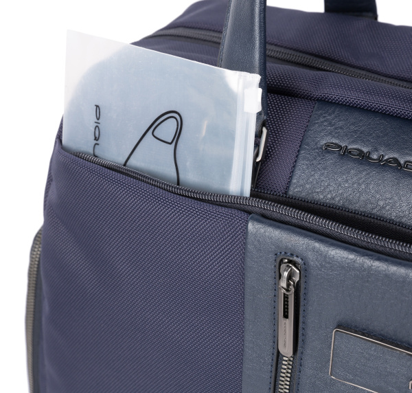 Сумка дорожная Piquadro Brief2 BV4447BR2/BLU синий ткань/натур.кожа