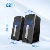 Колонки Оклик OK-130 2.0 черный 20Вт BT портативные