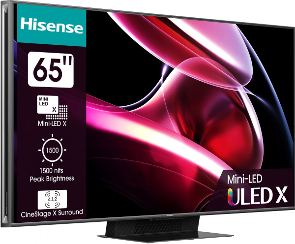 Телевизор LED Hisense 65" 65UXKQ Smart т.серый/4K Ultra HD/DVB-T/120Hz/DVB-T2/DVB-C/DVB-S/DVB-S2/USB
