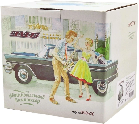 Автомобильный компрессор Качок К90X2C 57л/мин шланг 5.5м