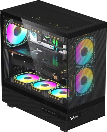 Корпус Formula Crystal Z8 FLOE черный без БП ATX 6x120mm 1xUSB2.0 1xUSB3.0 1xUSB3.1 audio bott PSU