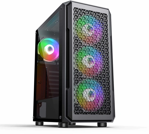 Корпус Accord 3338 черный без БП ATX 1xUSB2.0 1xUSB3.0 1xUSB3.1 audio bott PSU