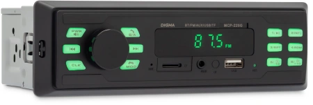 Автомагнитола Digma MCP-225G 1DIN 2x45Вт BT5.0 AUX 2