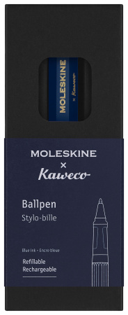 Ручка шариков. Moleskine Kaweco (KAWBALLPENBLUE) синий d=1мм син. черн. подар.кор.