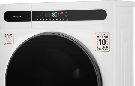 Стиральная машина Weissgauff WMD 45148 Inverter Steam класс: B загр.фронтальная макс.:8кг (с сушкой) белый