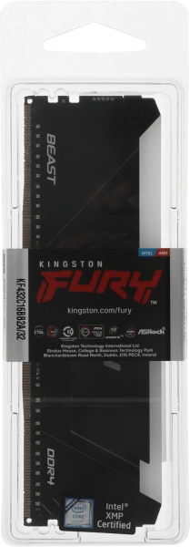 Память DDR4 32GB 3200MHz Kingston KF432C16BB2A/32 Fury Beast RGB RTL Gaming PC4-25600 CL16 DIMM 288-