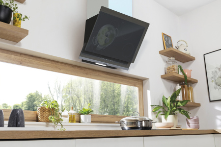 Вытяжка каминная Gorenje WHI649X21P черный управление: сенсорное (1 мотор)